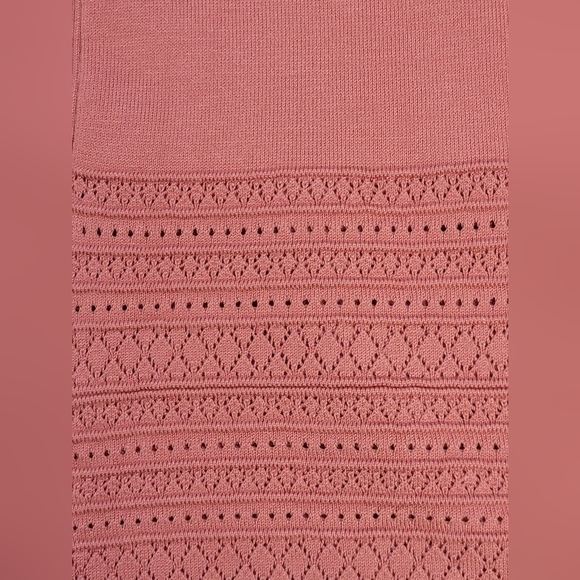 LETY & ME GABBY POINTELLE Women's Size Small Long Sleeve Open Front Cardigan - Picture 7 of 12